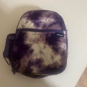 Lands’ End Purple Tie-Dye Insulated Lunch Bag Embroidered for “EBJ”